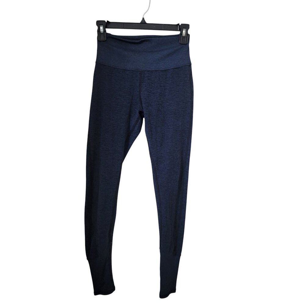 Alo Yoga Size Unknown Heathered Navy Blue High-Waist Alosoft Lounge Leggings.